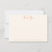 Retro Abstrakt Stripe Chic Mint Pastellschrift Nam Dankeskarte (Vorderseite)