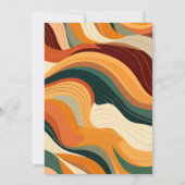 Retro Abstrakt Terracotta Orange Wedding Einladung (Rückseite)