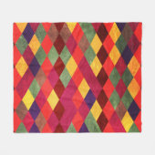 Retro Abstrakt: Vintages Muster Fleecedecke (Vorderseite (Horizontal))