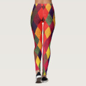 Retro Abstrakt: Vintages Muster Leggings (Rückseite)