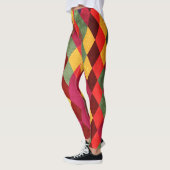 Retro Abstrakt: Vintages Muster Leggings (Links)