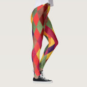 Retro Abstrakt: Vintages Muster Leggings (Rechts)