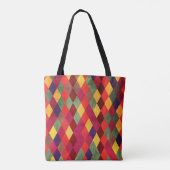 Retro Abstrakt: Vintages Muster Tasche (Rückseite)