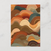 Retro Abstrakt Waves Terracotta Hochzeit Begleitkarte (Rückseite)