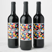 Retro Abstrakt Wine Label Weinetikett (Flaschen)