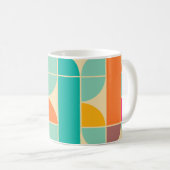 Retro Abstrakt: Zeitloses Nahtloses Design. Kaffeetasse (VorderseiteRechts)