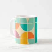Retro Abstrakt: Zeitloses Nahtloses Design. Kaffeetasse (Vorderseite Links)