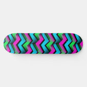 Retro Abstrakt Zigzag Muster Skateboard (Horizontal)