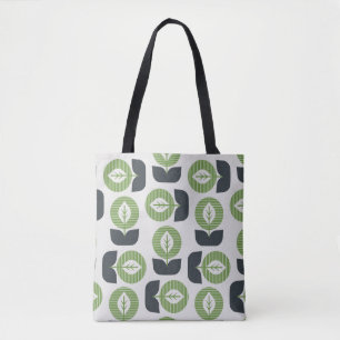 Retro Abstrakte Blätter: Nahtloser Vintager Stil Tasche