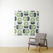 Retro Abstrakte Blätter: Nahtloser Vintager Stil Wandteppich (Beispiel)