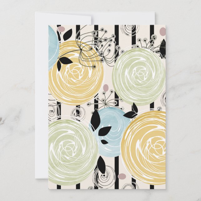 Retro, abstrakte Blume (Vorderseite)