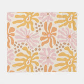 Retro abstrakte Blume Fleecedecke (Vorderseite (Horizontal))