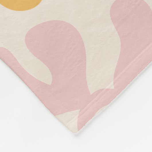 Retro abstrakte Blume Fleecedecke (Ecke)