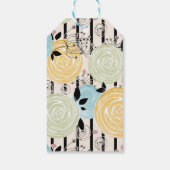 Retro, abstrakte Blume Geschenkanhänger (Rückseite)