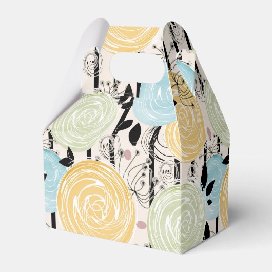 Retro, abstrakte Blume Geschenkschachtel (Vorderseite)