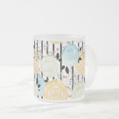 Retro, abstrakte Blume Mattglastasse (VorderseiteRechts)