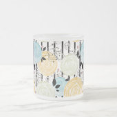 Retro, abstrakte Blume Mattglastasse (Mittel)