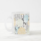 Retro, abstrakte Blumen Mattglastasse (Links)