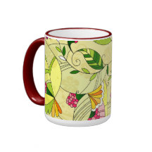 Retro Abstrakte BlumenCollage