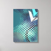 Retro Abstrakte Doppelpfeile mit Kreisläufen und P Leinwanddruck (Vorderseite)