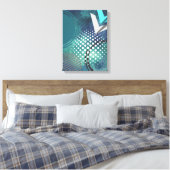 Retro Abstrakte Doppelpfeile mit Kreisläufen und P Leinwanddruck (Insitu (Schlafzimmer))