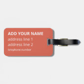 Retro-abstrakte Formen, bunte Kunstwerke Gepäckanhänger (Rückseite horizontal)