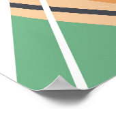 Retro-abstrakte Formen, bunte Kunstwerke Poster (Ecke)