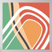 Retro-abstrakte Formen, bunte Kunstwerke Poster (Vorne)