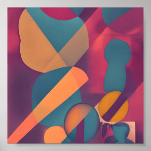 Retro abstrakte Formen Poster