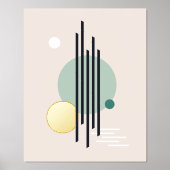 Retro abstrakte geometrische Kunst Foliendrucke (Vorderseite)