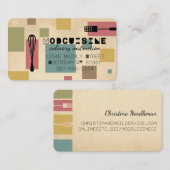 Retro abstrakte Küchengeräte Kochkunst Koch Visitenkarte (Vorne/Hinten)