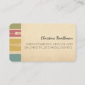 Retro abstrakte Küchengeräte Kochkunst Koch Visitenkarte (Rückseite)