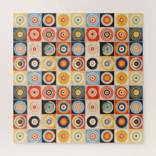 Retro-Abstrakte Kunst im Stil von Hilma af Klint Puzzle