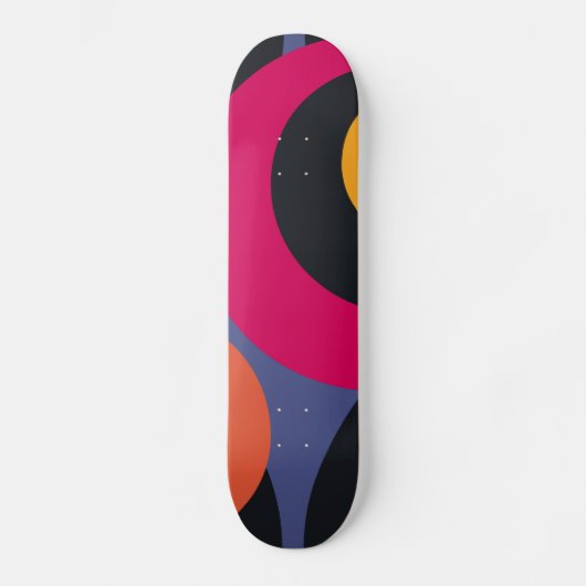 Retro-Abstrakte Kunst Skateboard (Vorderseite)