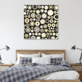 Retro Abstrakte Kunst - überzogene Canvas Leinwanddruck (Insitu (Schlafzimmer))