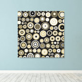 Retro Abstrakte Kunst - überzogene Canvas Leinwanddruck (Insitu (Holzboden))