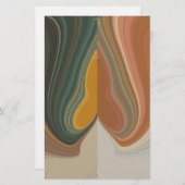 Retro Abstrakte Kunstdrucke Briefpapier (Vorne/Hinten)