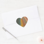 Retro Abstrakte Kunstdrucke Herz-Aufkleber (Umschlag)