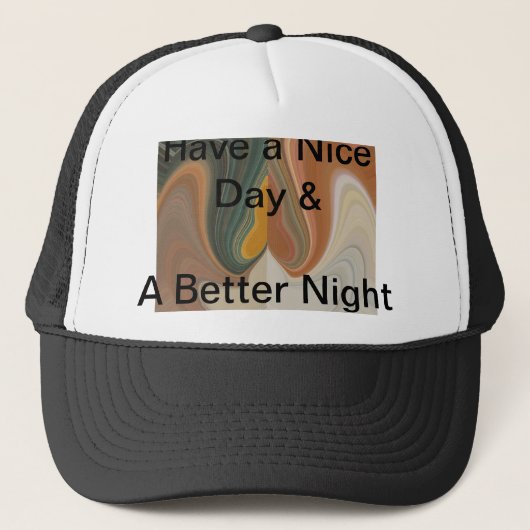 Retro Abstrakte Kunstdrucke - Kundenspezifische Pr Truckerkappe (Vorderseite)