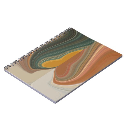 Retro Abstrakte Kunstdrucke Notizblock (Linke Seite)