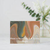 Retro Abstrakte Kunstdrucke Postkarte (Stehend Vorderseite)