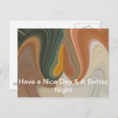 Retro Abstrakte Kunstdrucke Postkarte (Vorne/Hinten)