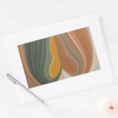 Retro Abstrakte Kunstdrucke Rechteckiger Aufkleber (Umschlag)