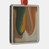 Retro Abstrakte Kunstdrucke Silbernes Ornament (Rechts)