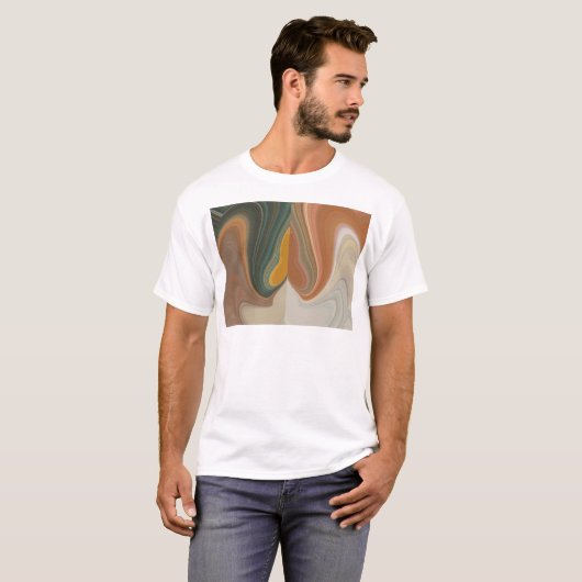 Retro Abstrakte Kunstdrucke T-Shirt (Vorne ganz)