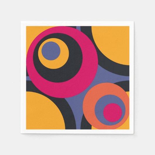 Retro Abstrakte Kunstwerke Serviette (Vorderseite)