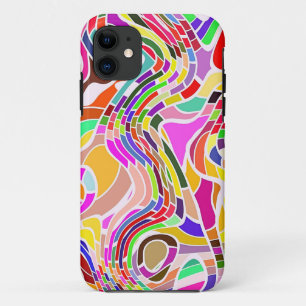 Retro Abstrakte Linienkunst   Bunt Case-Mate iPhone Hülle