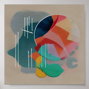 Retro abstrakte minimalistische Kunst Poster