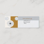 Retro abstrakte moderne mit Blumenmitte des Mini Visitenkarte (Rückseite)