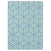 Retro Abstrakte optische Illusion Kubus Muster bla Klemmbrett (Rückseite)